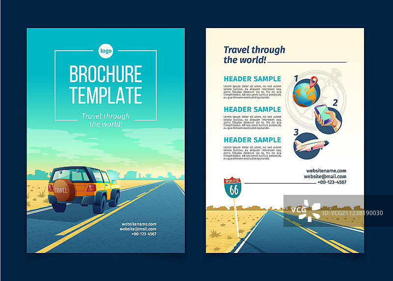 旅游概念宣传册模板图片素材