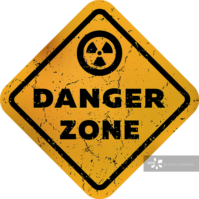 危险区域做旧徽标符号图片素材