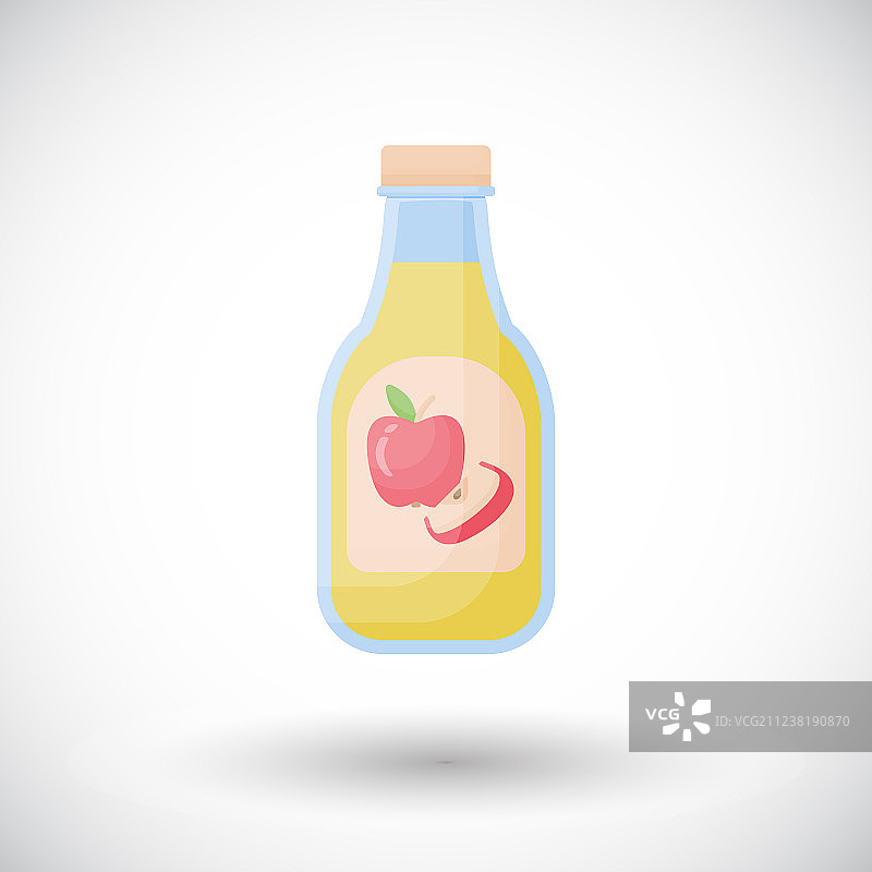 苹果醋扁平图标图片素材