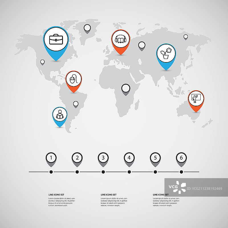 6个可编辑教学图标合集图片素材