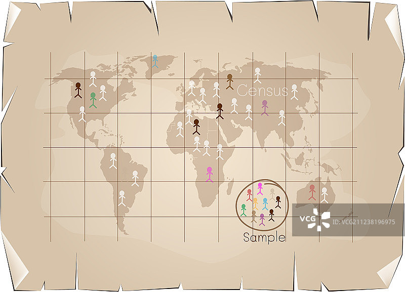 目标人群研究抽样过程图片素材