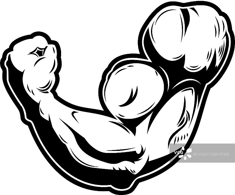 肌肉手部logo标签设计元素图片素材