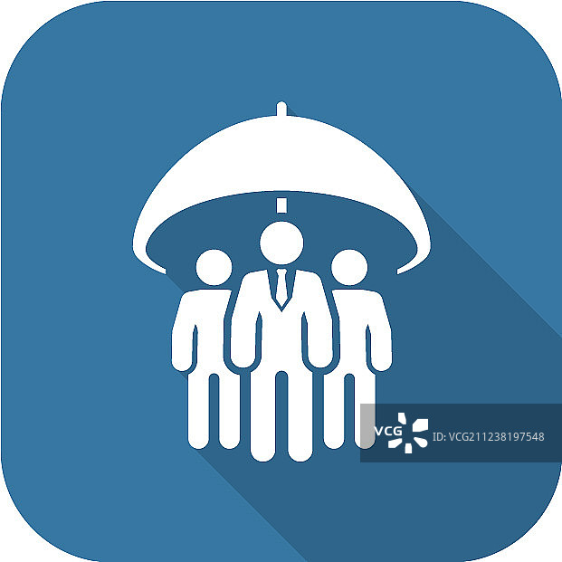 团体人寿保险扁平风格图标图片素材