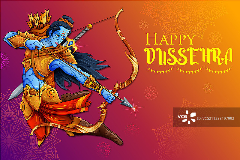 印度九夜节罗摩海报图片素材