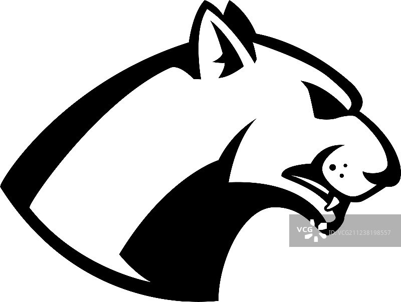 运动队队徽美洲狮头像标志设计元素图片素材