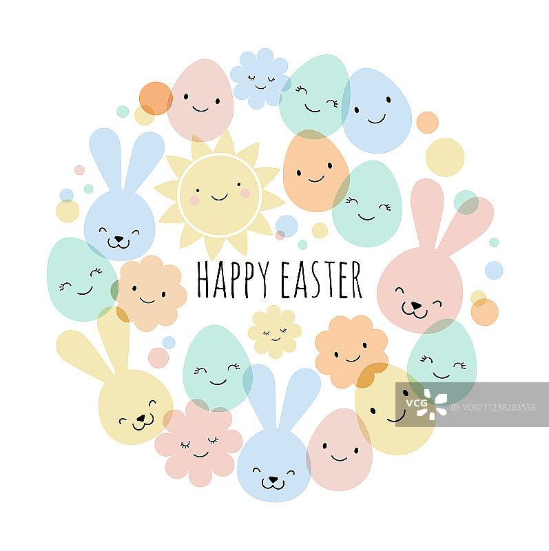 复活节贺卡banner和背景设计图片素材