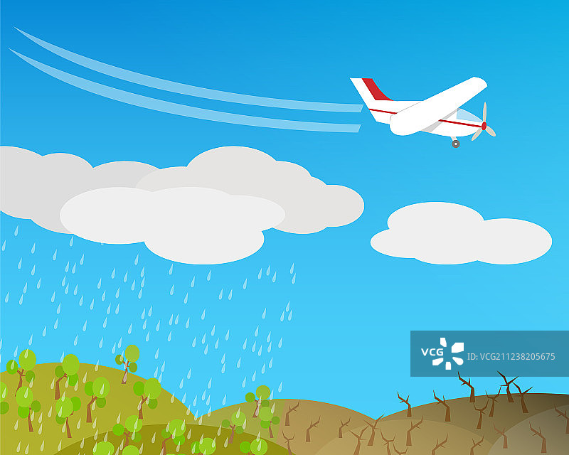 人工降雨云播图片素材