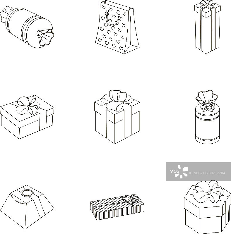 不同礼品图集图片素材