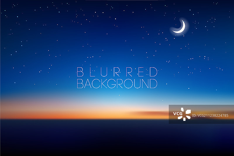 模糊的山夜星空图片素材