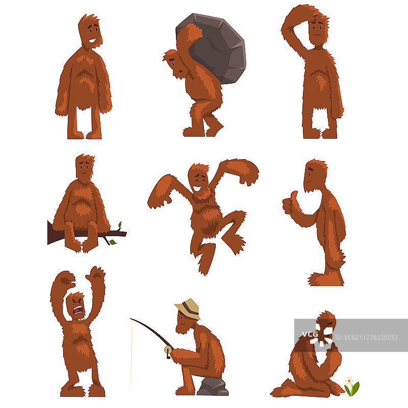 滑稽大脚怪卡通人物图片素材