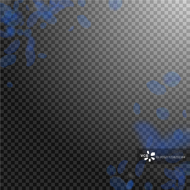 深蓝色花瓣飘落图片素材