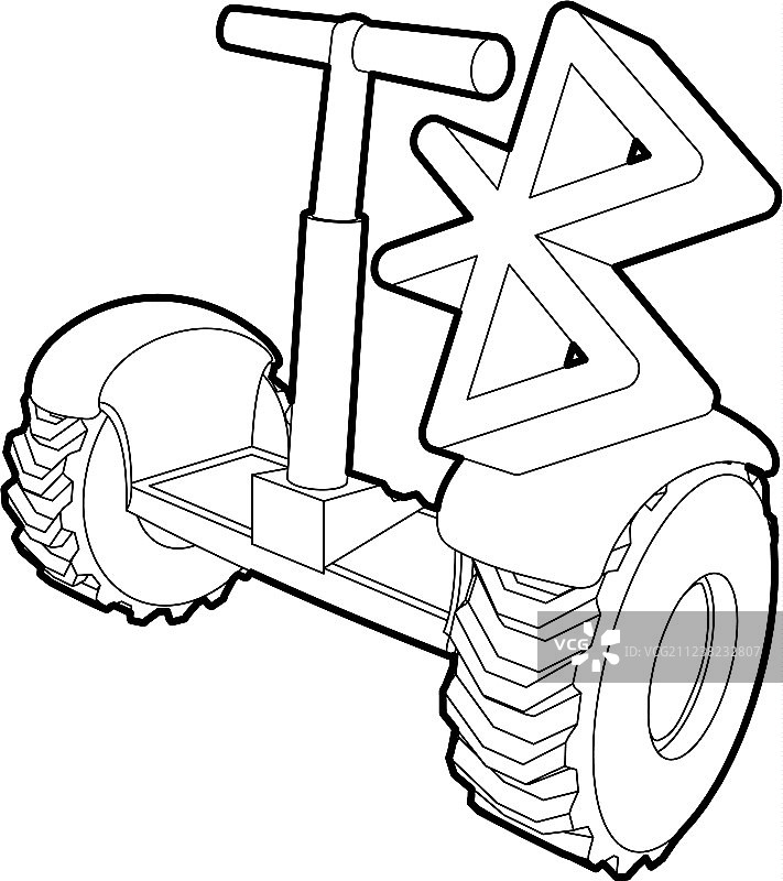 赛格威连接图标轮廓样式图片素材