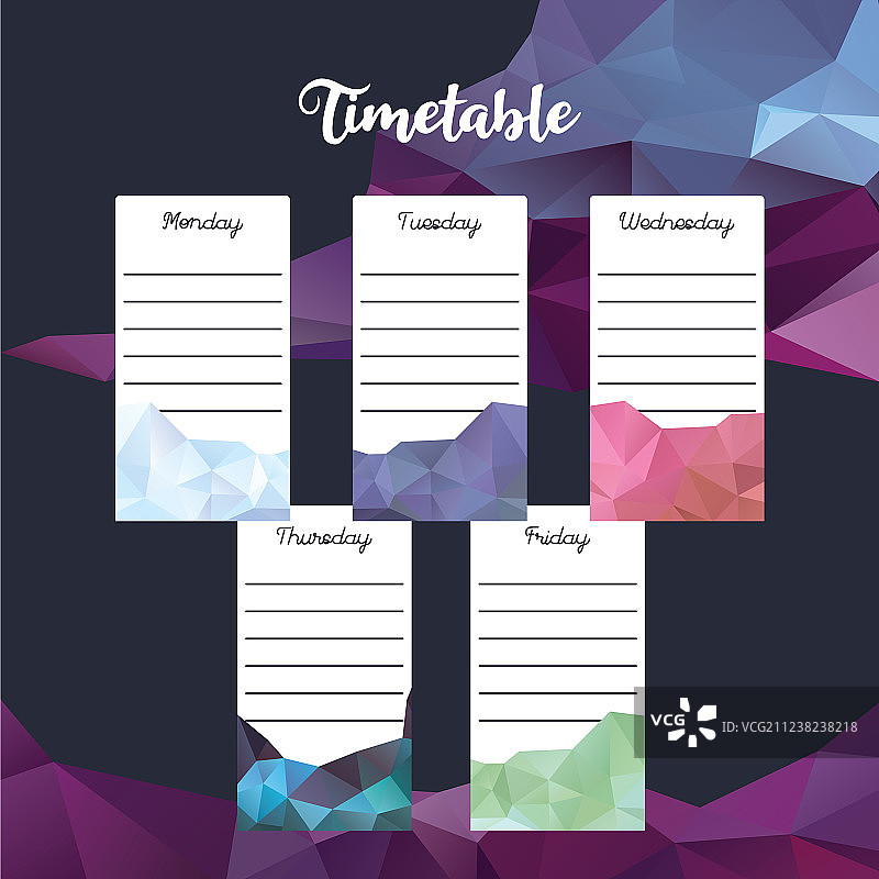 三角形学校时间表图片素材