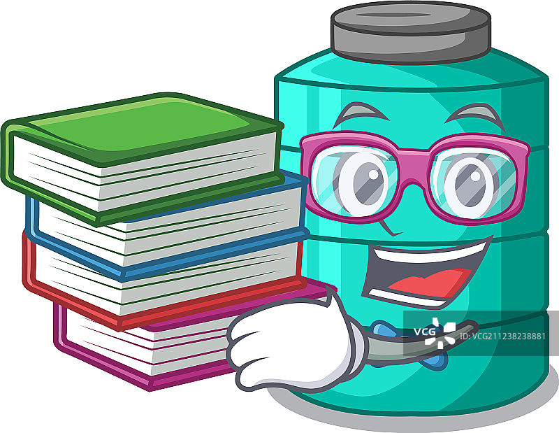 卡通书本水箱学生图片素材