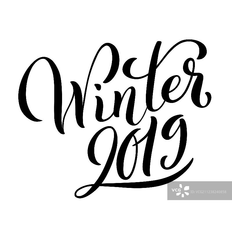 你好冬天2019手绘海报图片素材