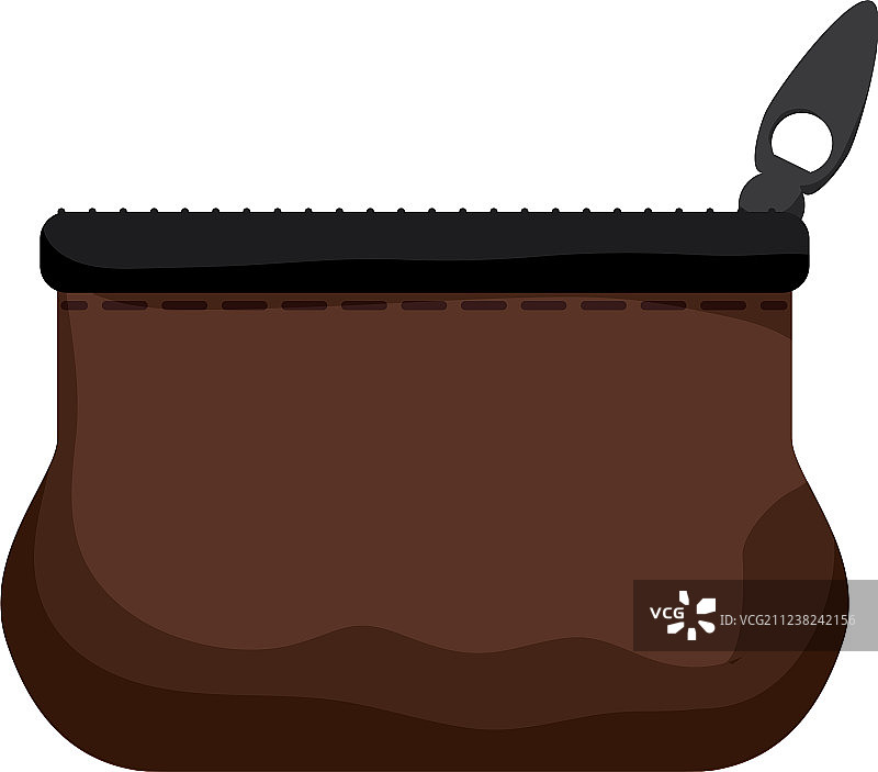 带拉链的可爱钱包，用于存放现金图片素材