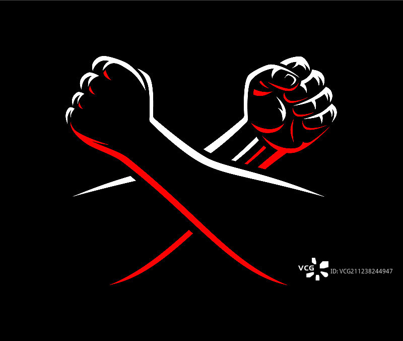 紧握的拳头搏击MMA摔跤踢拳图片素材