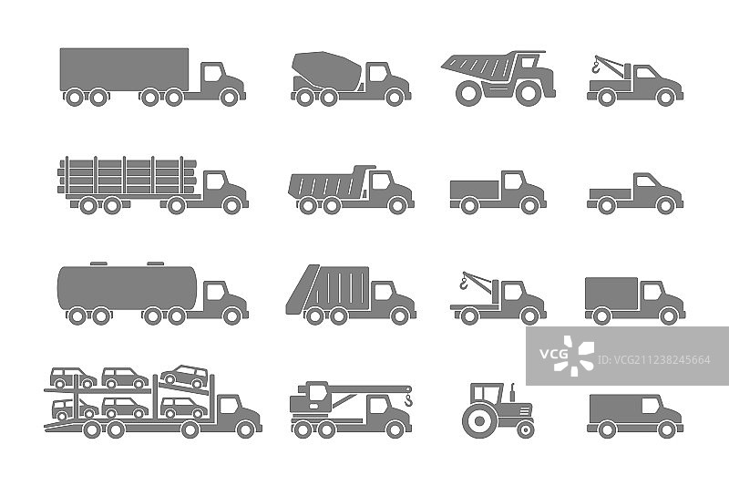 卡车图标合集图片素材