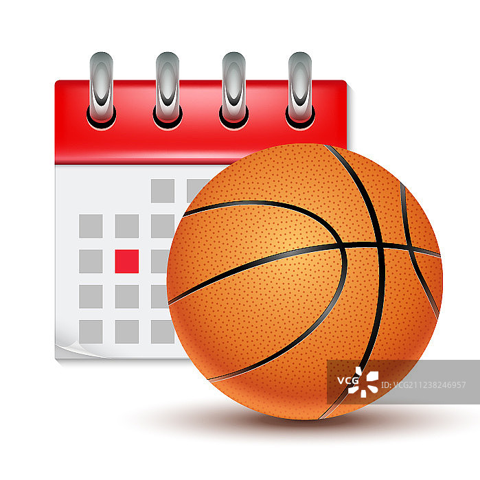 运动日历和篮球图片素材