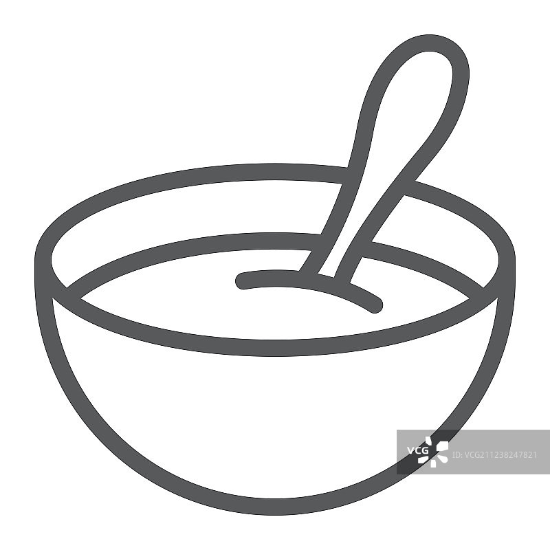 婴儿谷物食品线性图标图片素材