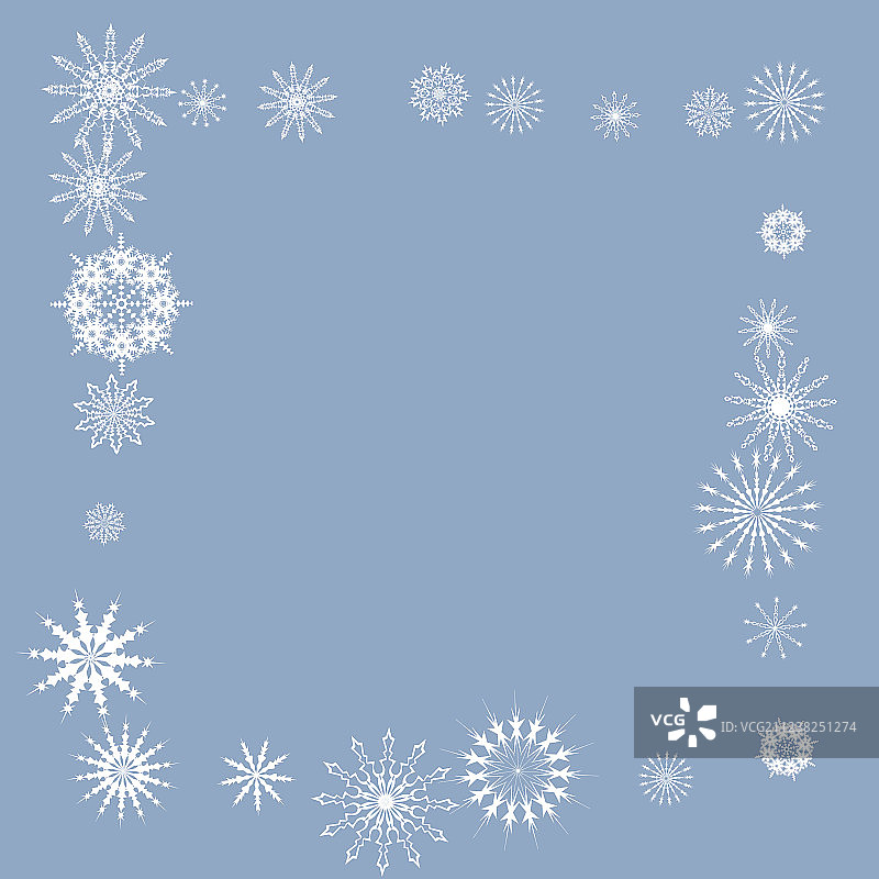 新年背景与飘落的雪花图片素材