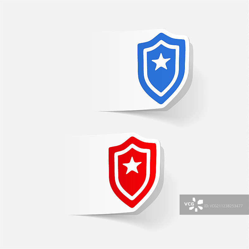 逼真警察徽章设计元素图片素材