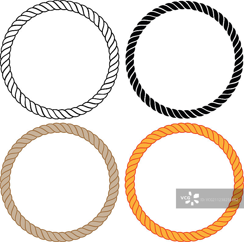 编织扭绳圈图片素材