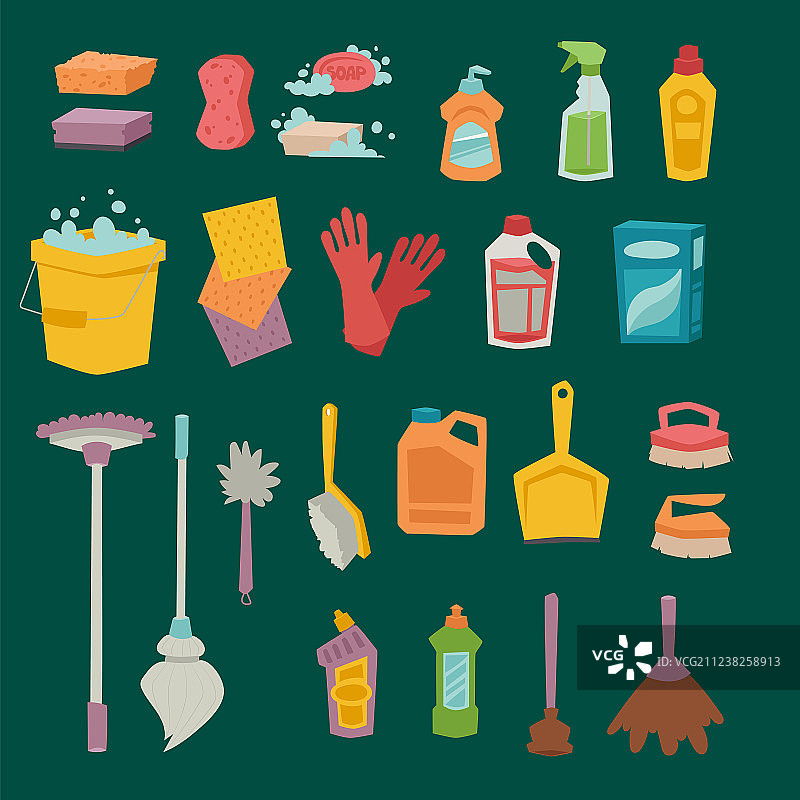 清洁剂瓶化学家务护理产品图片素材