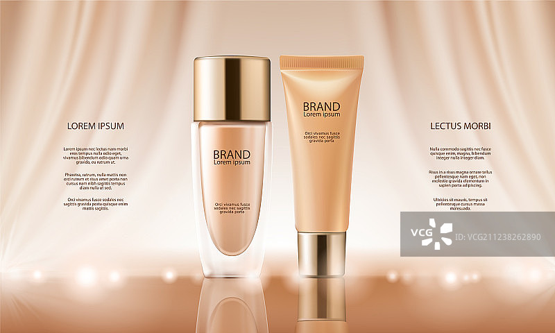 优雅包装中的不脱色化妆品图片素材