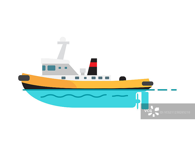 白色背景上的蒸汽船图片素材