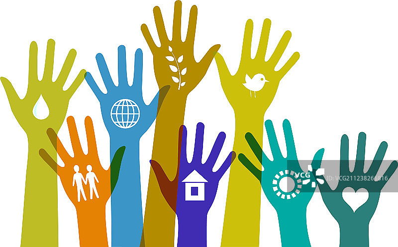 手部与图标合集图片素材