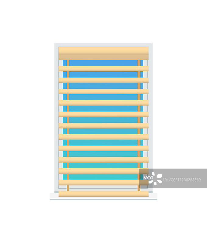 彩色窗户上的百叶窗图片素材