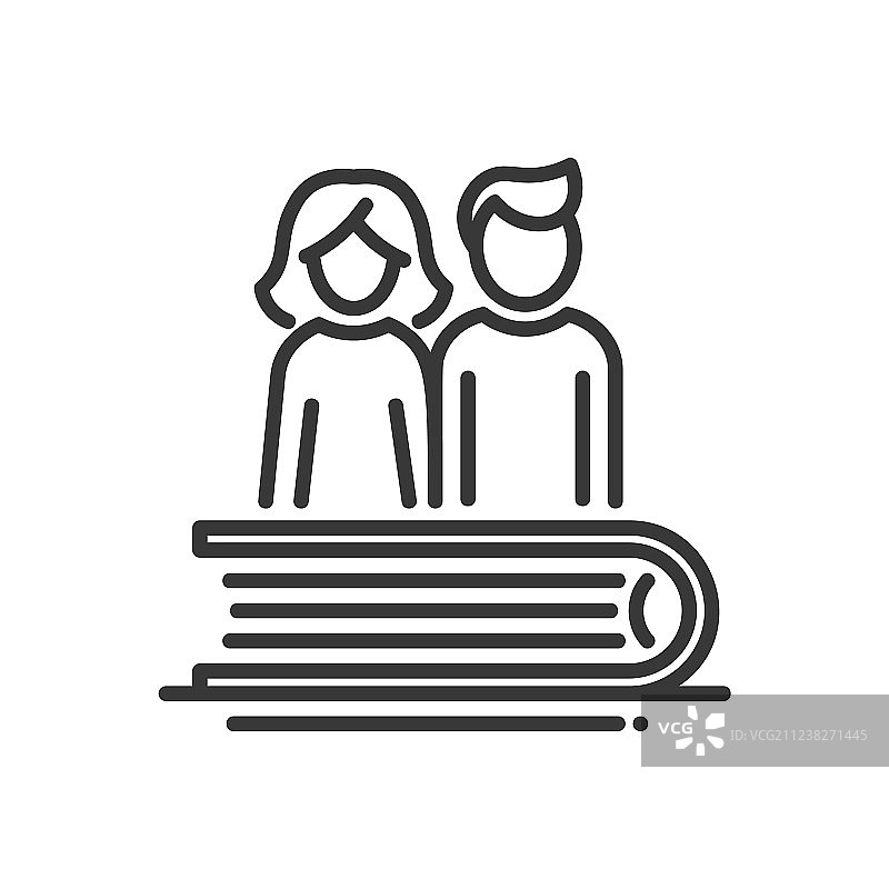 教育现代单线图标图片素材