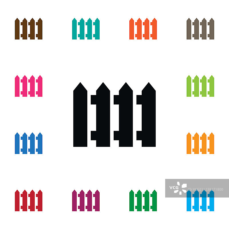 隔离的栅栏图标保护元素图片素材