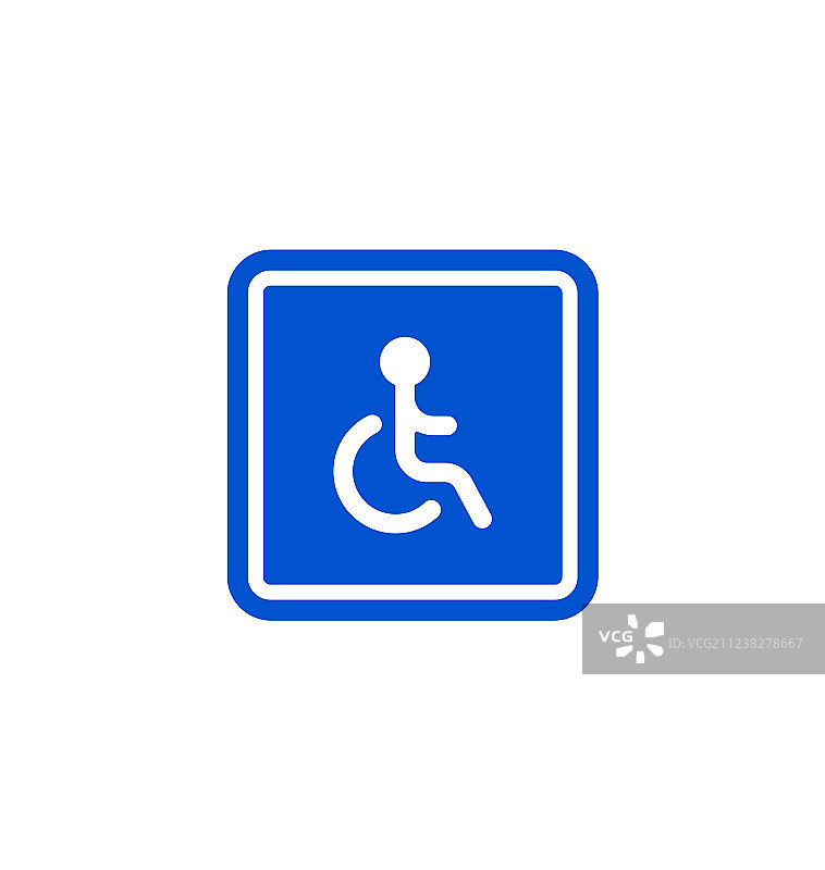 残疾人专用停车位路标图片素材