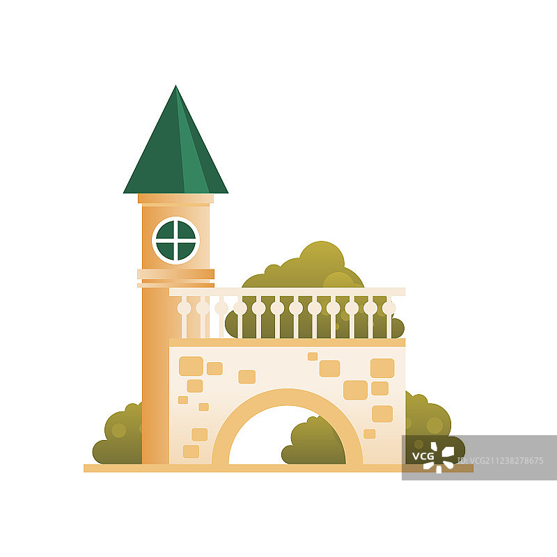 带有塔楼的古老砖砌堡垒图片素材