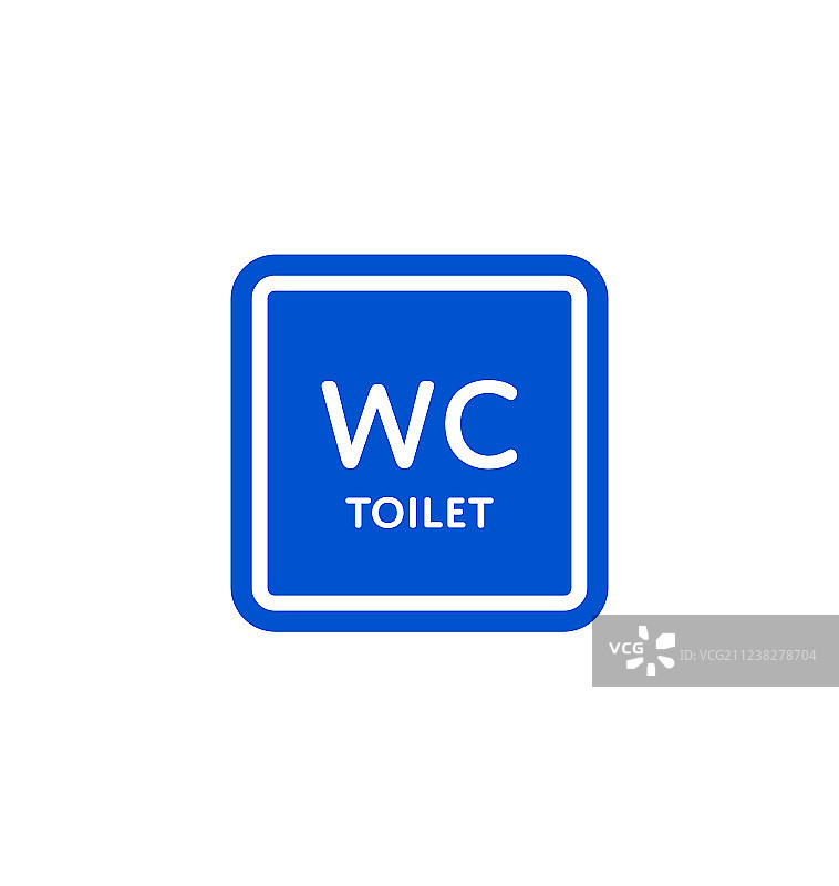 白色背景上的洗手间路标图片素材