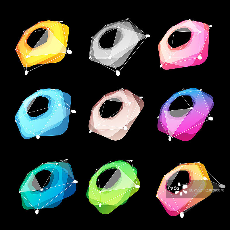 抽象几何形状Logo合集图片素材