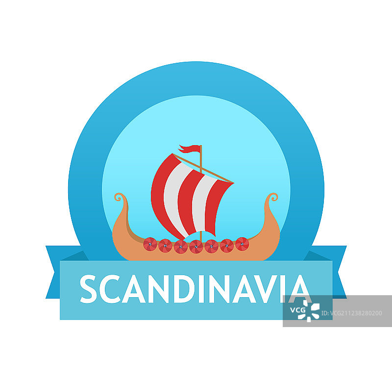斯堪的纳维亚龙头战舰logo图片素材