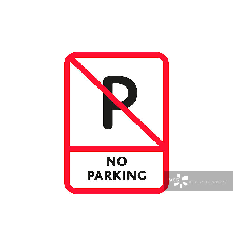 禁止停车标志图片素材