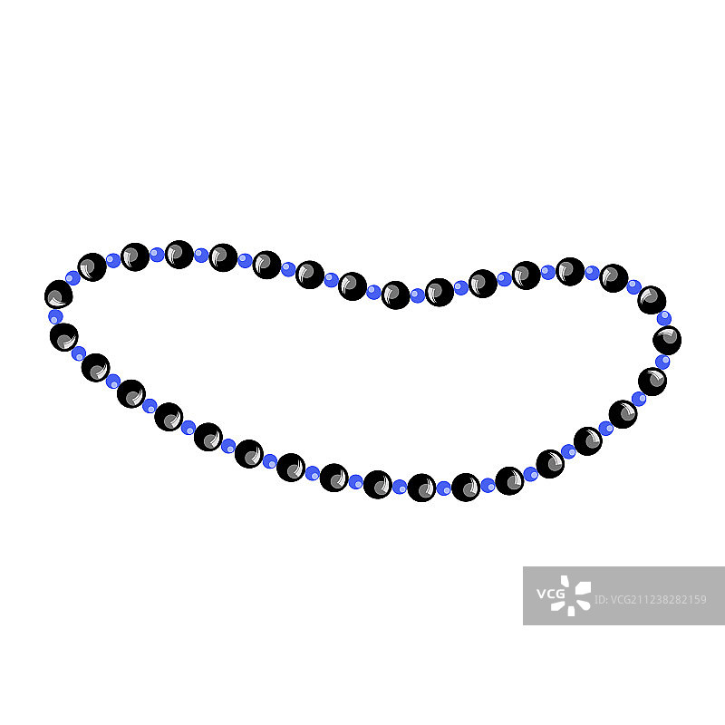 女士珠宝项链时尚设计的珠子图片素材