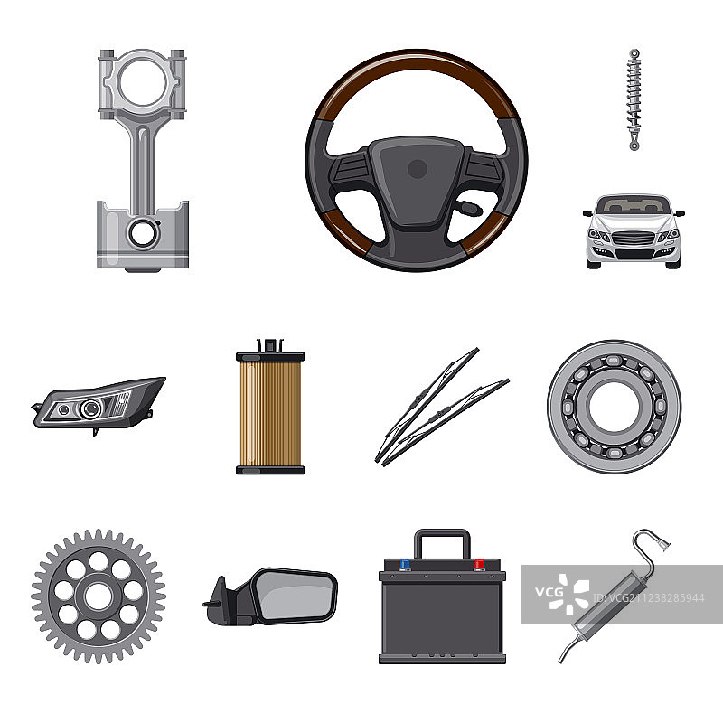 汽车及零件图标集图片素材