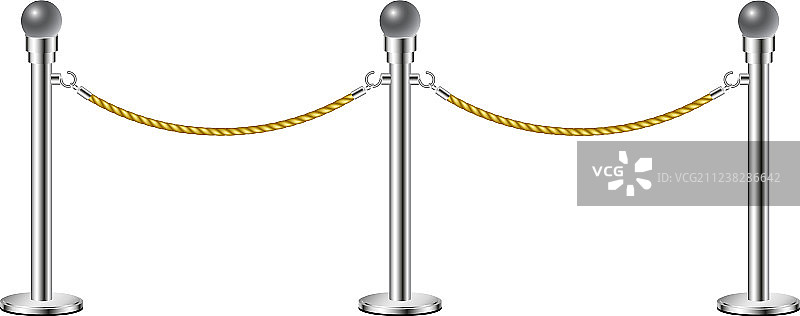 绳索隔离栏图片素材