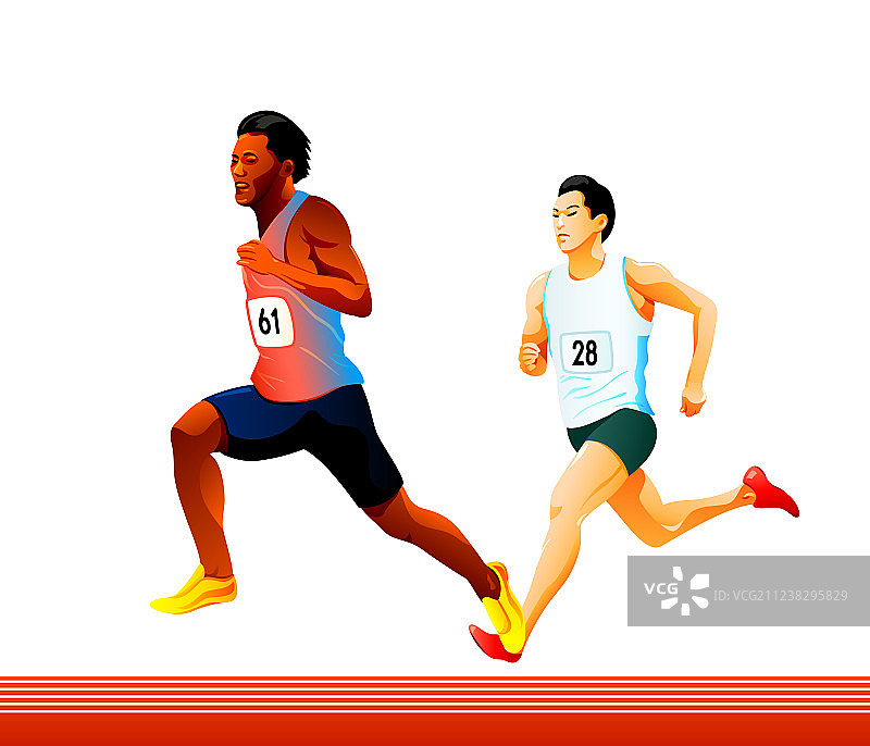 比赛中的跑步者图片素材