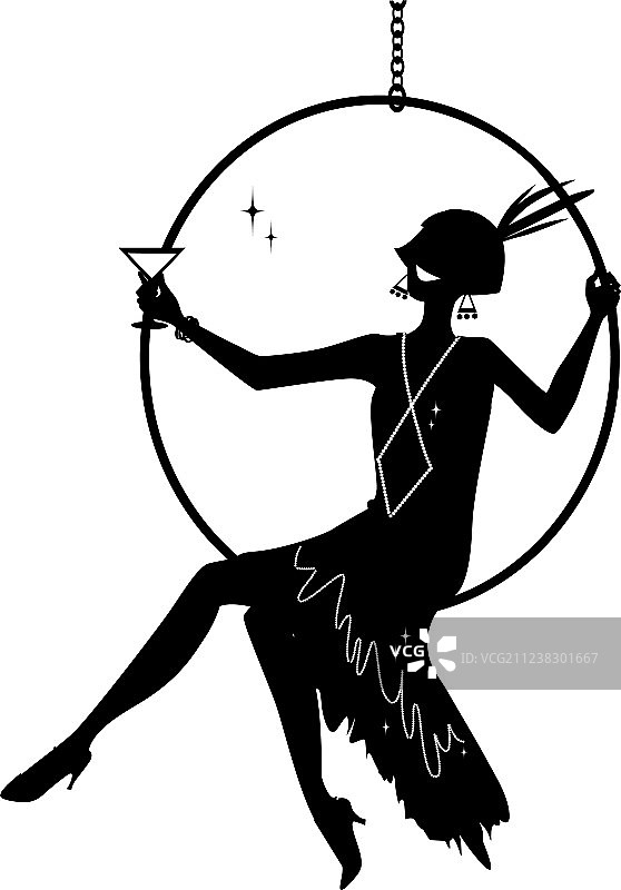 黑白鸟女士图片素材