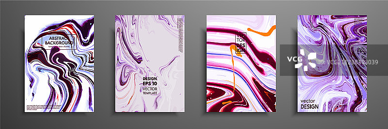 彩色丙烯酸液体纹理封面图片素材