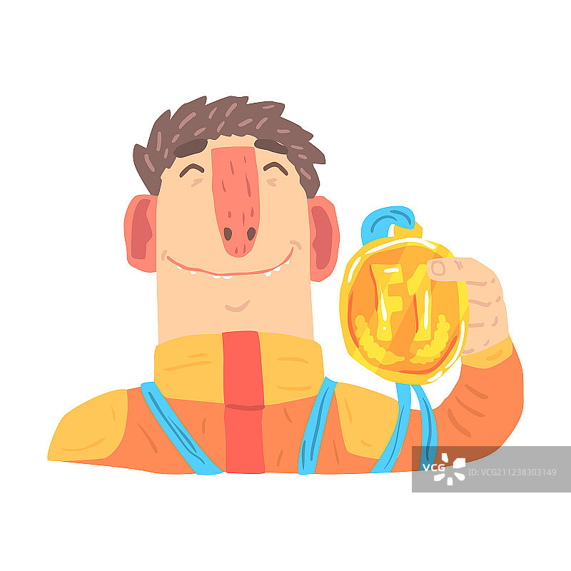 赛车手穿橙色制服图片素材