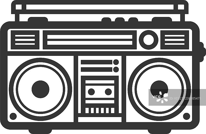 复古手提式收录音机图片素材