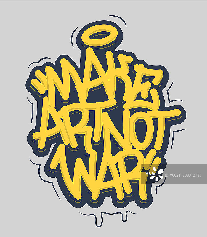 艺术创作，而非战争涂鸦标签图片素材