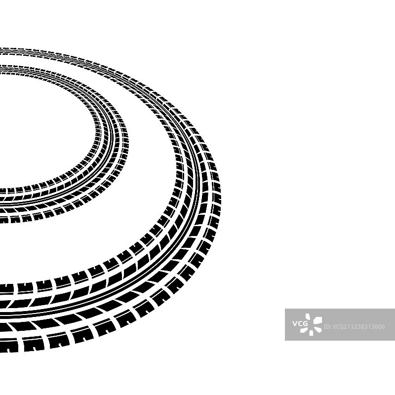圆形轮胎痕迹轮廓图片素材